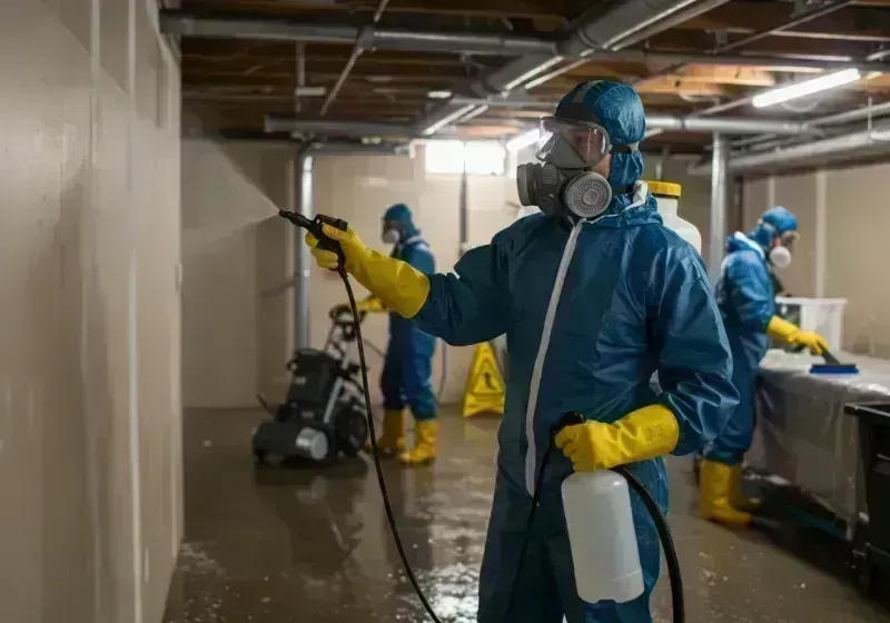 Basement Sanitization and Antimicrobial Treatment process in Cleona, PA